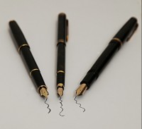 Three fountain pens