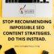 Stop recommending impossible SEO content strategies