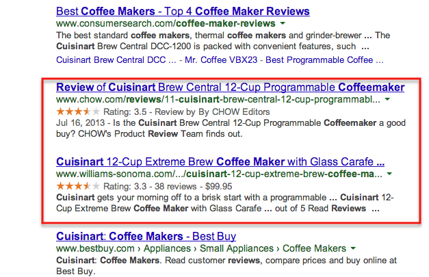 coffee maker schema markup