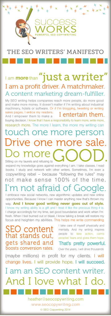 SEO Writers' Manifesto